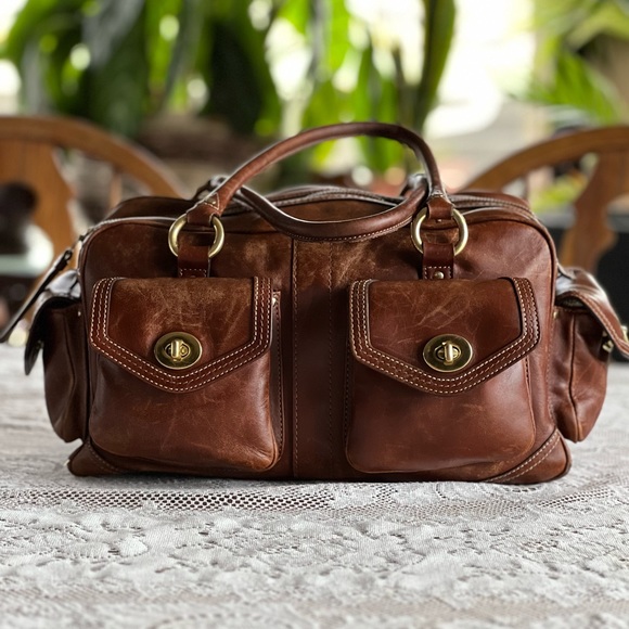 Coach Legacy Satchel Pocket Leather Bag